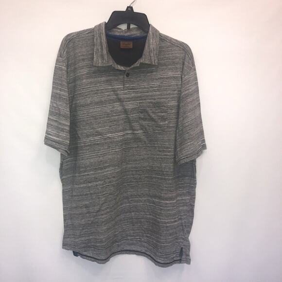 Big Sky Outfitters Button Up Adult XXL Mens Gray Short Sleeve Cotton Blend Polo - Picture 1 of 10